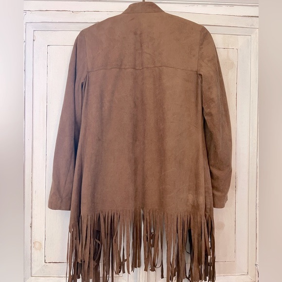 Chico’s Sueded Fringe Jacket - Picture 5 of 9